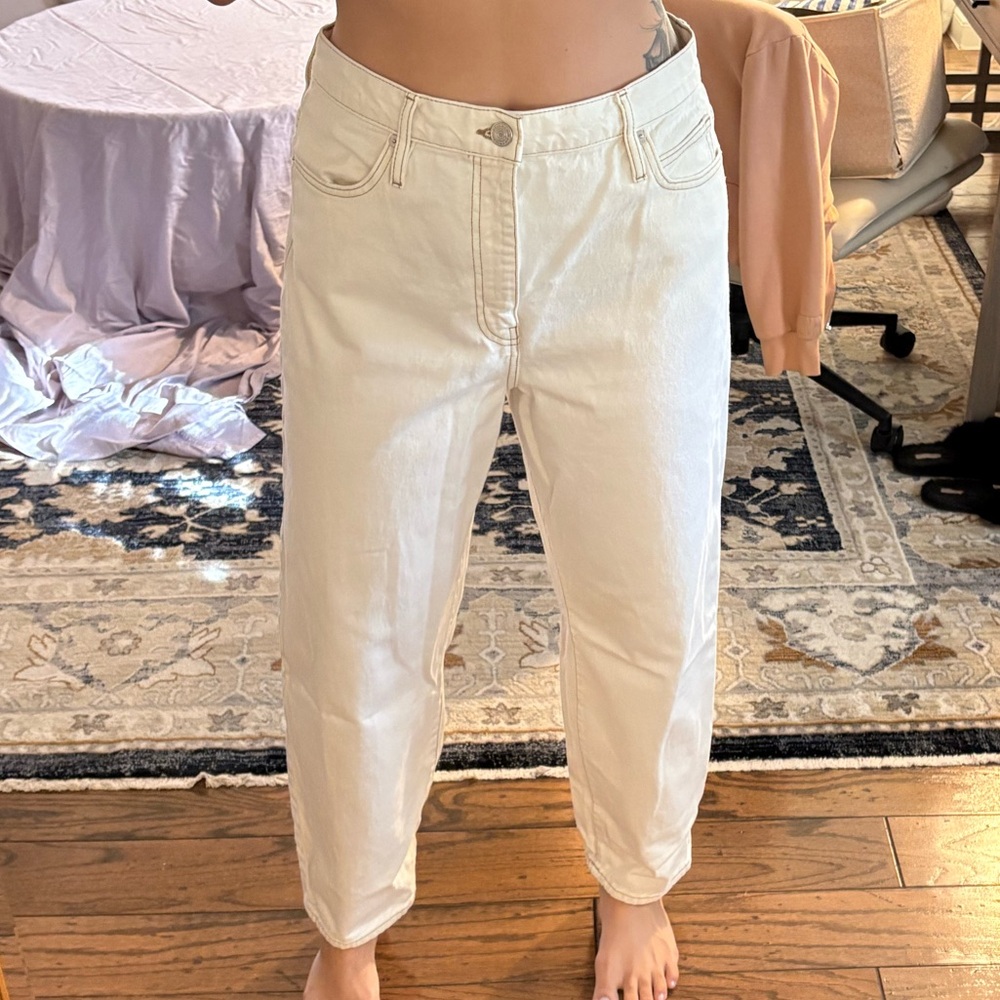 Frame high rise straight leg jeans